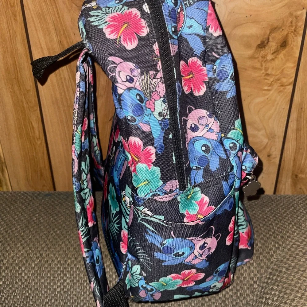 Colorful Stitch Backpack with Floral Design - Picture 2 of 10